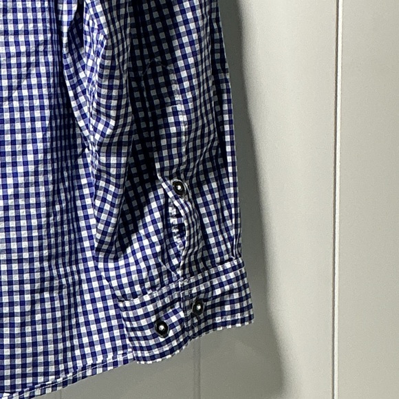 Orvis Men's Active Fit Long Sleeve Button Front Shirt Blue Check Size XXL - Picture 6 of 11